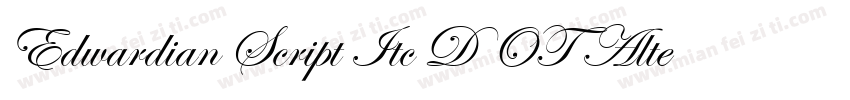 Edwardian Script Itc D OT Alter Reg字体转换